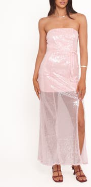 Petal & Pup Liliane Sequin Strapless Maxi Dress