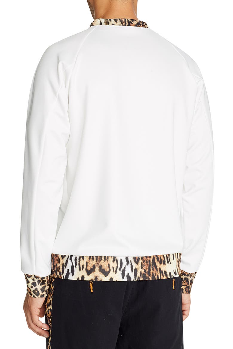 Leopard Trim Print Crew Neck Sweatshirt (Men) | Nordstromrack