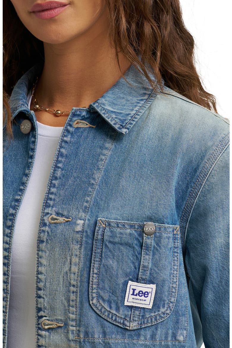 Denim Chore Jacket, Alternate, color, ACROSS THE SEA