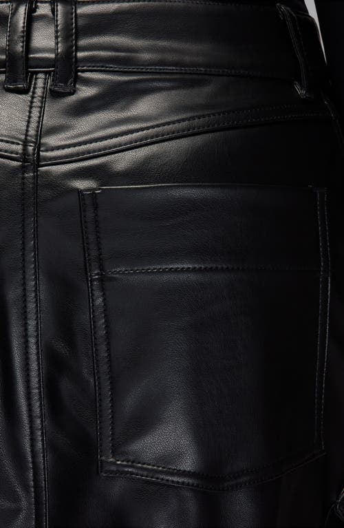 Jordan Faux Leather Midi Skirt In Black