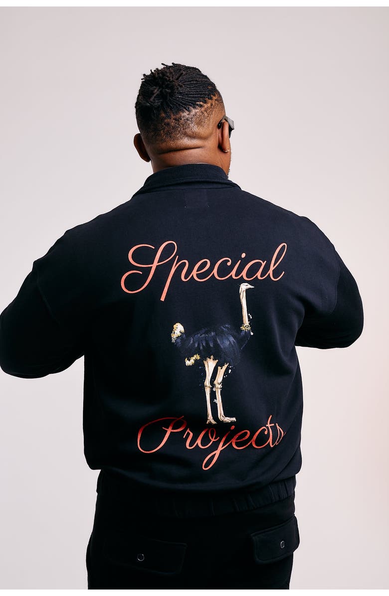 THE RAD BLACK KIDS Ostrich Jacket, Alternate, color, 