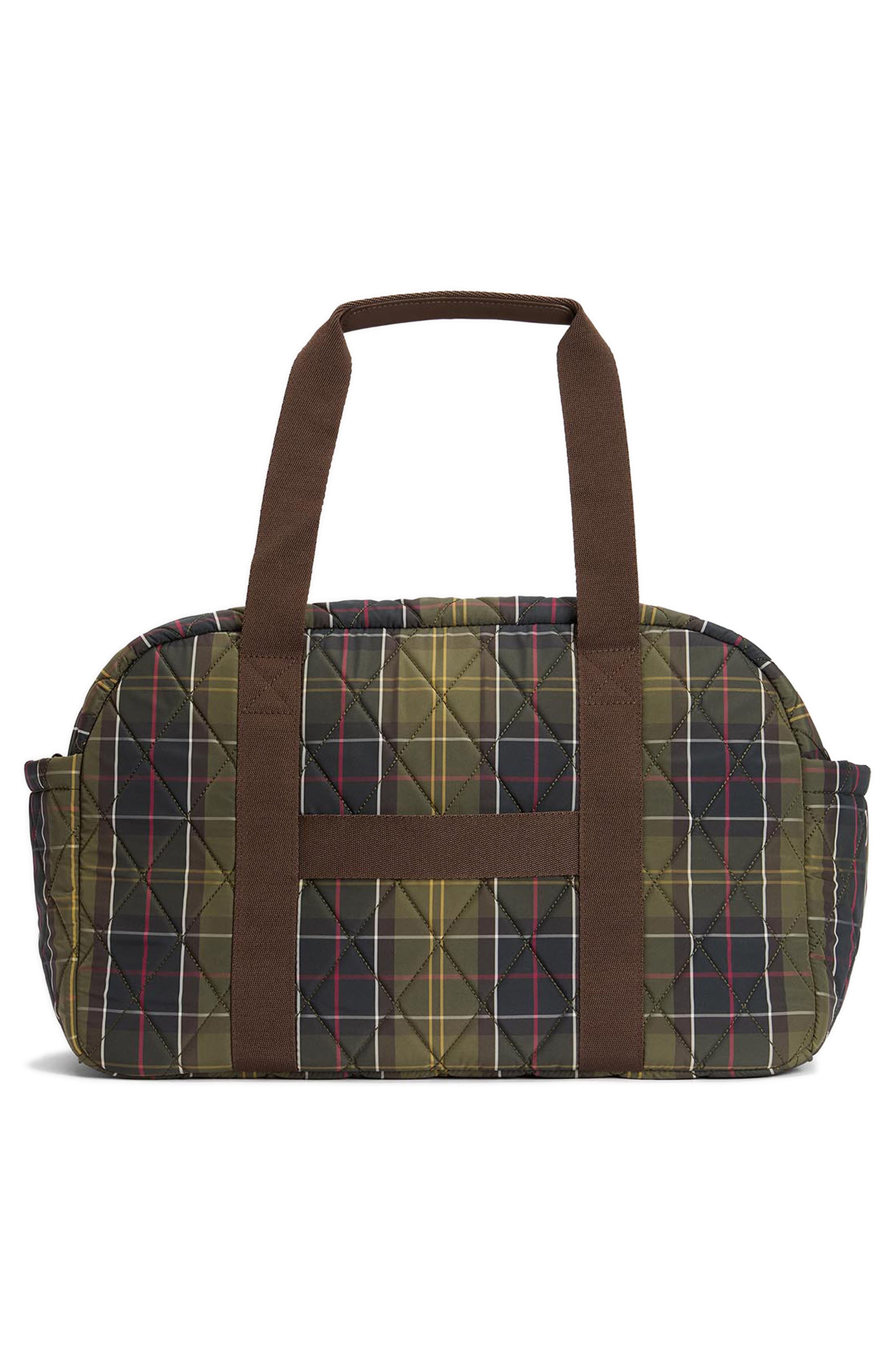 Barbour Wetherham Tartan Quilted Travel Bag, Alternate, color, Classic Tartan