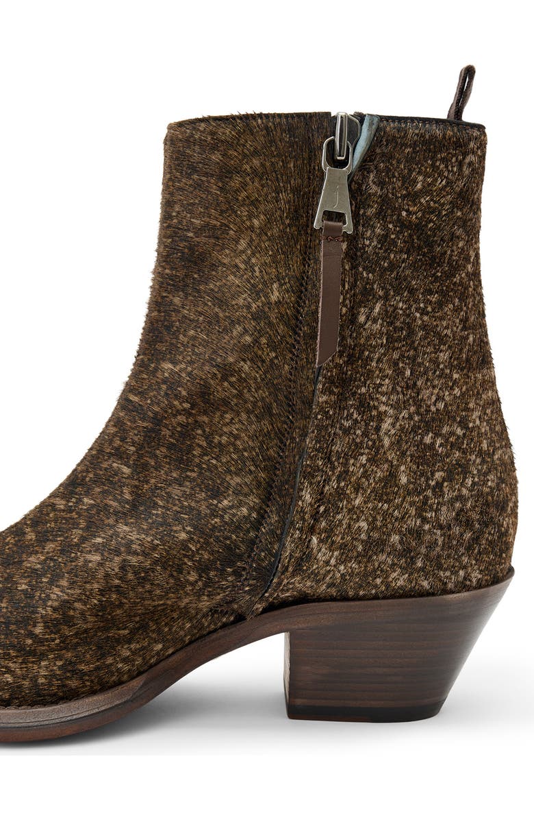 John Varvatos Wainwright Center Seam Genuine Calf Hair Boot, Alternate, color, Teakwood