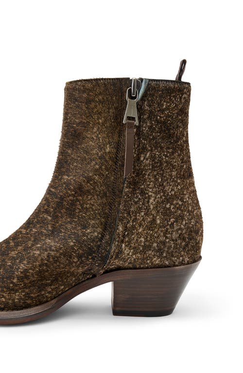 John Varvatos Wainwright Center Seam Genuine Calf Hair Boot In Brown