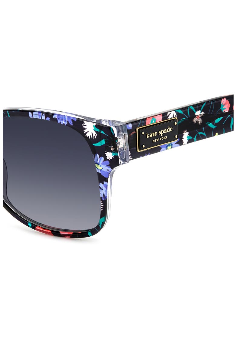 trulee 55mm gradient square sunglasses, Alternate, color, BLACK MULTICOLOR/ DARK GREY SF