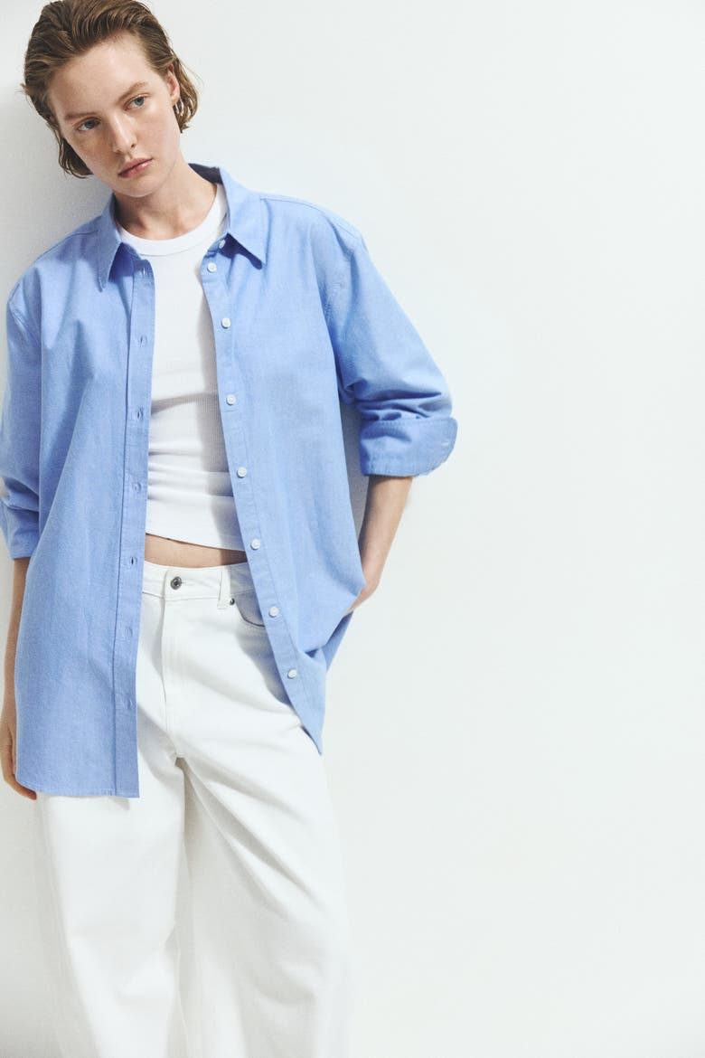 Oxford Shirt, Alternate, color, Blue