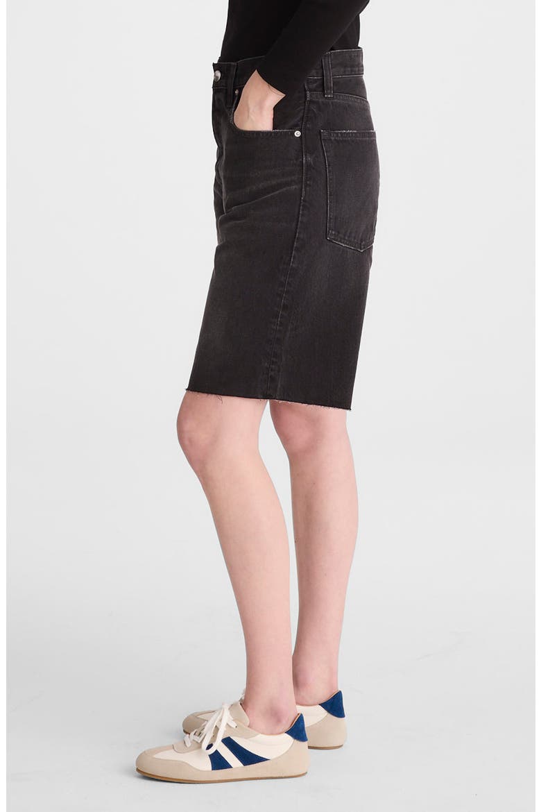 The Essex Long Baggy Denim Shorts, Alternate, color, ASHEN BLACK WASH