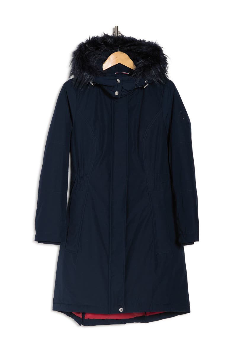 Tommy Hilfiger Faux Fur Trim Hooded Parka, Alternate, color,