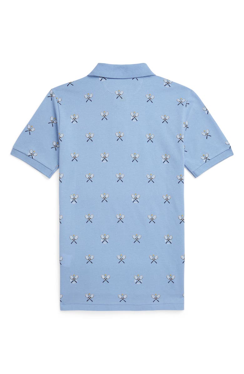 Polo Ralph Lauren Kids' Tennis Racquet Print Cotton Piqué Polo, Alternate, color, 