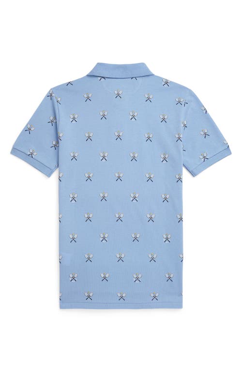 Polo Ralph Lauren Kids' Tennis Racquet Print Cotton Piqué Polo