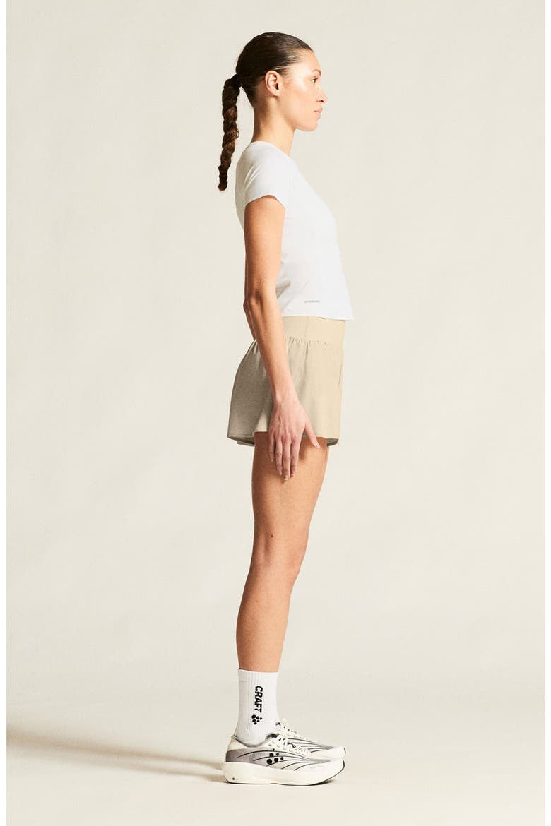 Hypervent Pleated Wide Shorts, Alternate, color, PLASTER