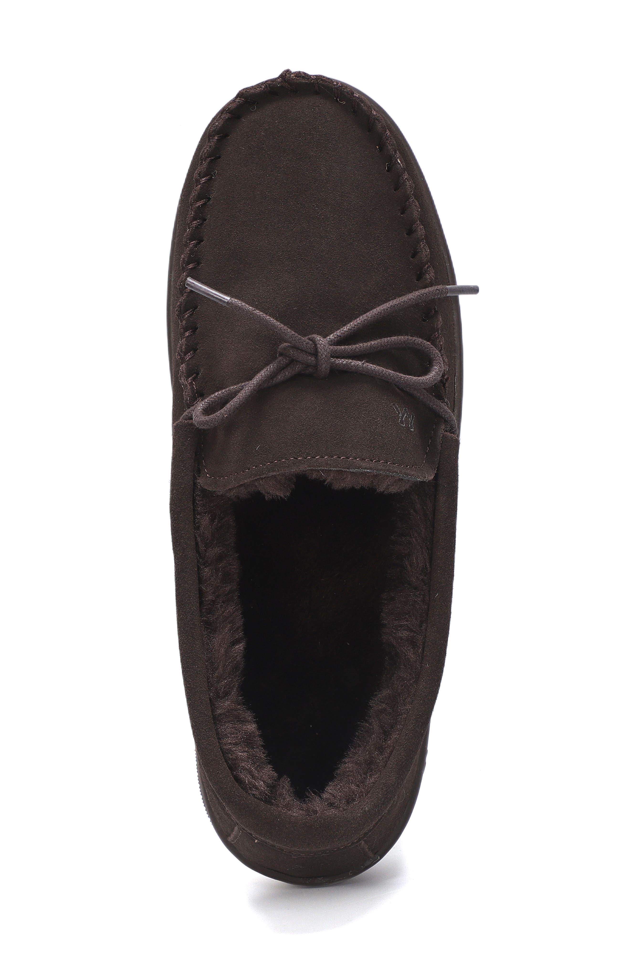 Mykos Theo Faux Shearling Slipper, Alternate, color, Chocolate