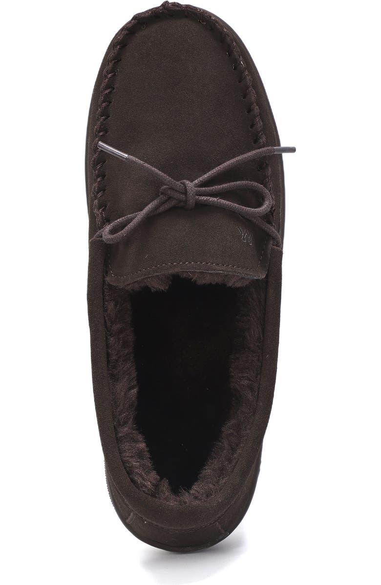 Mykos Theo Faux Shearling Slipper, Alternate, color, Chocolate