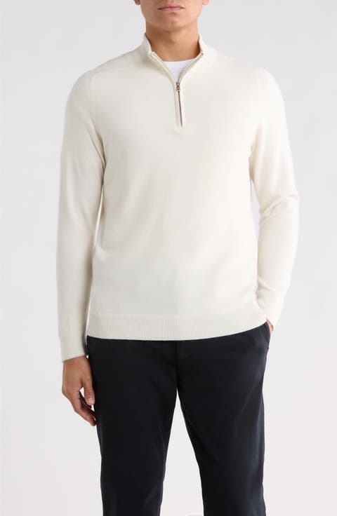Voyager Cashmere and Silk Quarter Zip Sweater