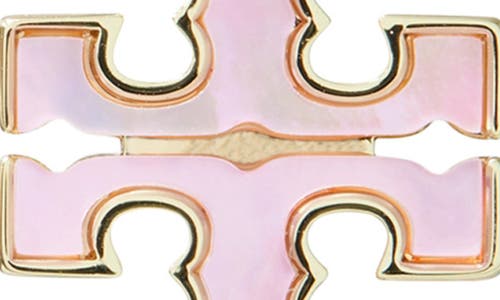 Tory Burch Kira Mother-of-pearl Stud Earrings In Pink