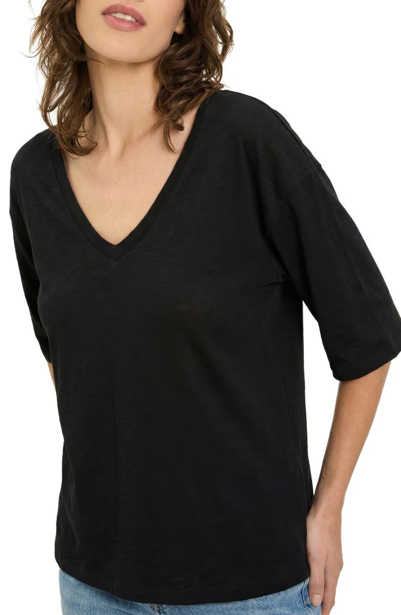 Michael Stars Liam V-Neck T-Shirt, Alternate, color, Black