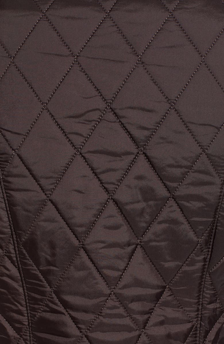 Barbour Betty Quilted Fleece Lined Vest, Alternate, color, Brown