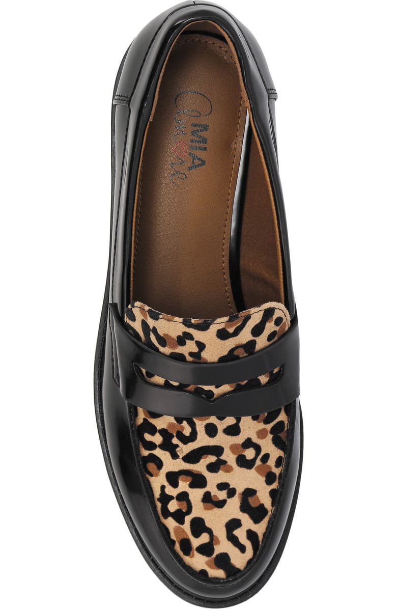 MIA AMORE Hali Lug Sole Penny Loafer, Alternate, color, Black / Jaguar