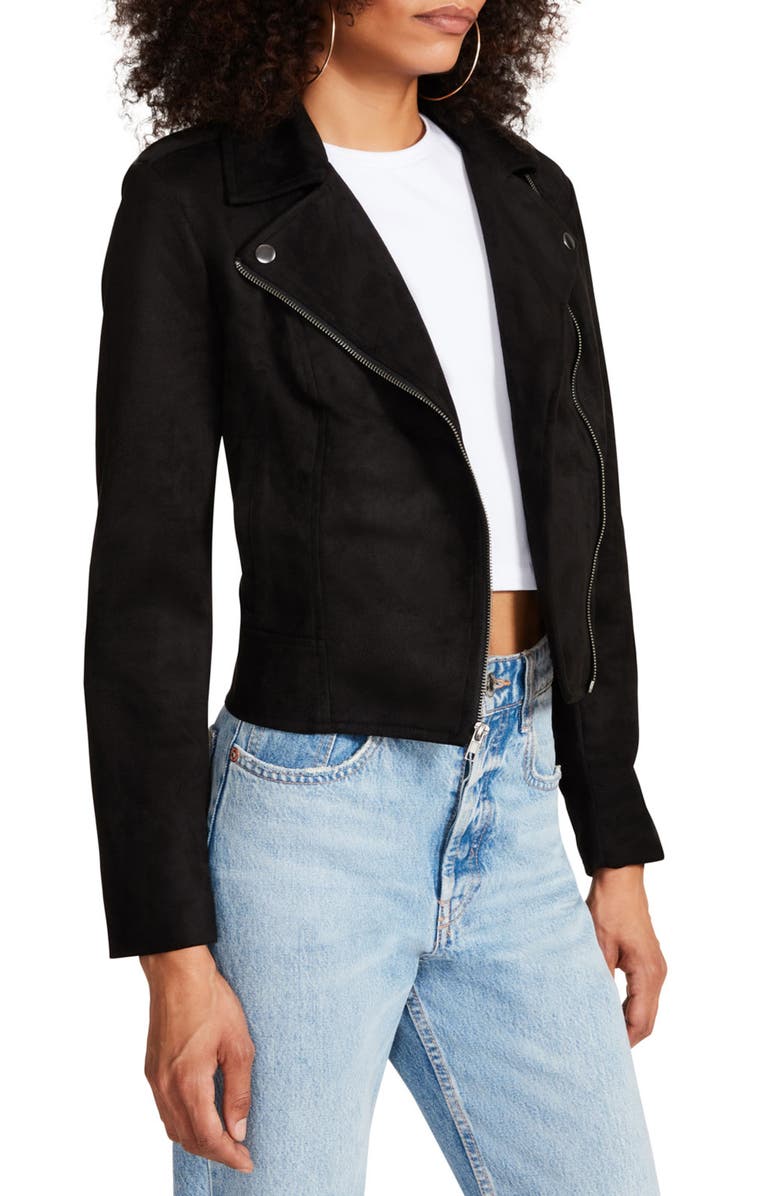 Steve Madden BB DAKOTA BY STEVE MADDEN Not Your Baby Faux Suede Jacket, Alternate, color,