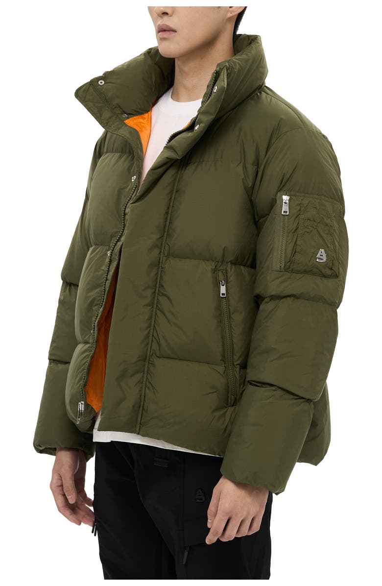 AlphaStyle Leverett Cropped Down puffer, Alternate, color, Green