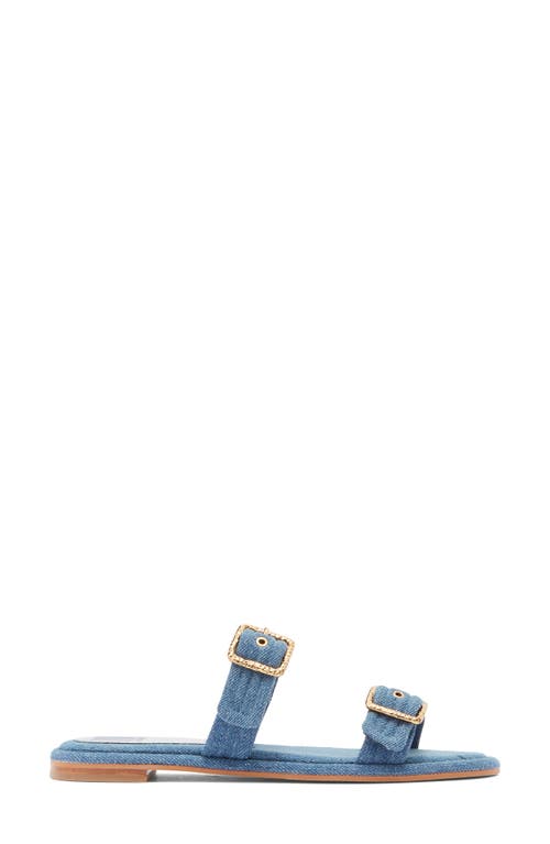 Dolce Vita Alaina Slide Sandal In Blue Denim