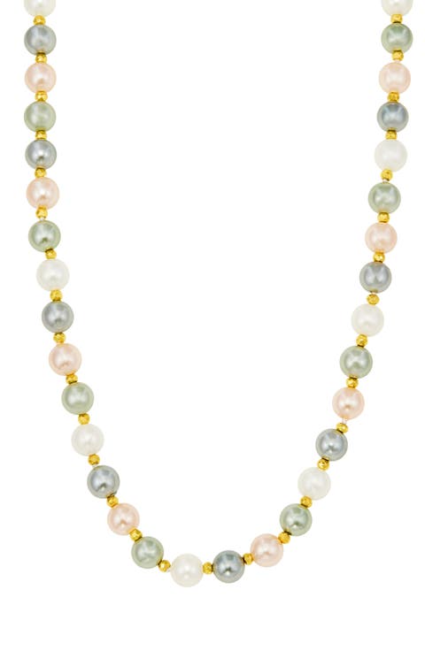 Multicolor Faux Pearl Strand Necklace