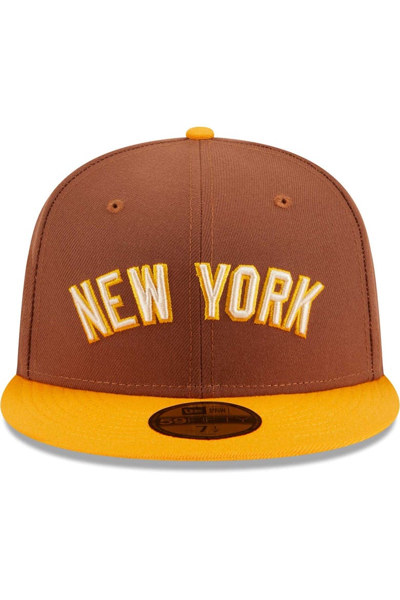 Men's New Era Brown New York Yankees Tiramisu  59FIFTY Fitted Hat, Alternate, color, Brown
