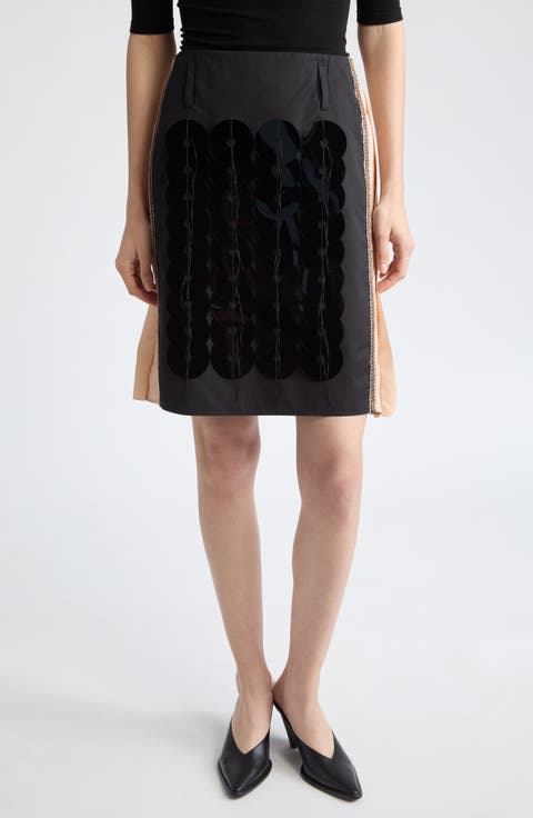 Mixed Media Disc Sequin Skirt