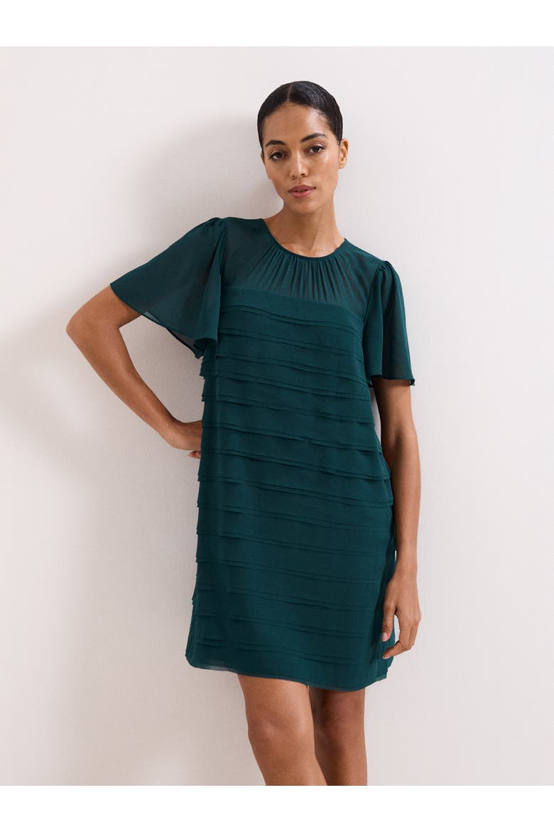 Fallon Layered Dress, Alternate, color, Teal