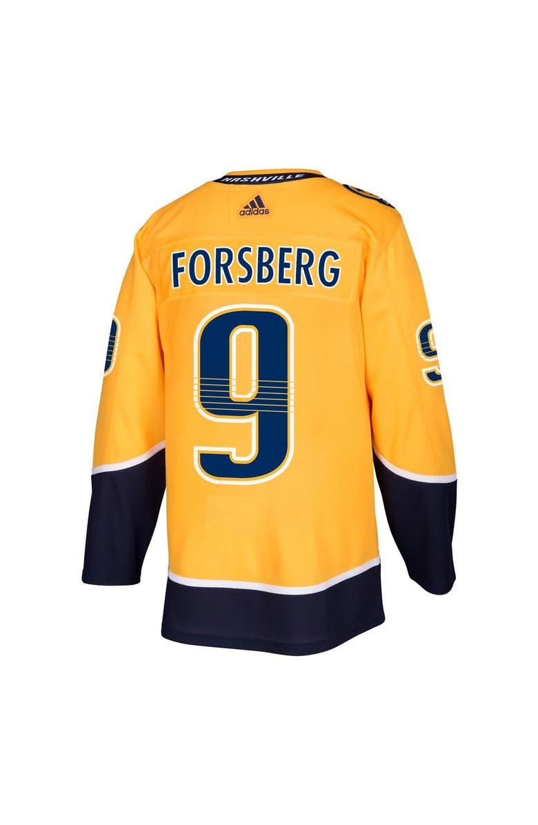 adidas Men's adidas Filip Forsberg Gold Nashville Predators Authentic Player Jersey, Alternate, color, 