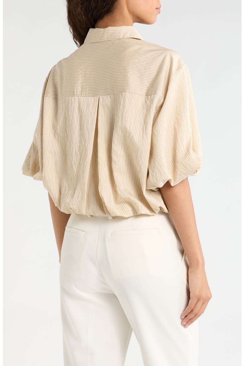 Stripe Crop Bubble Jacket, Alternate, color, BIRCH