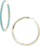 NORDSTROM RACK 55mm Inside Out Baguette Hoop Earrings
