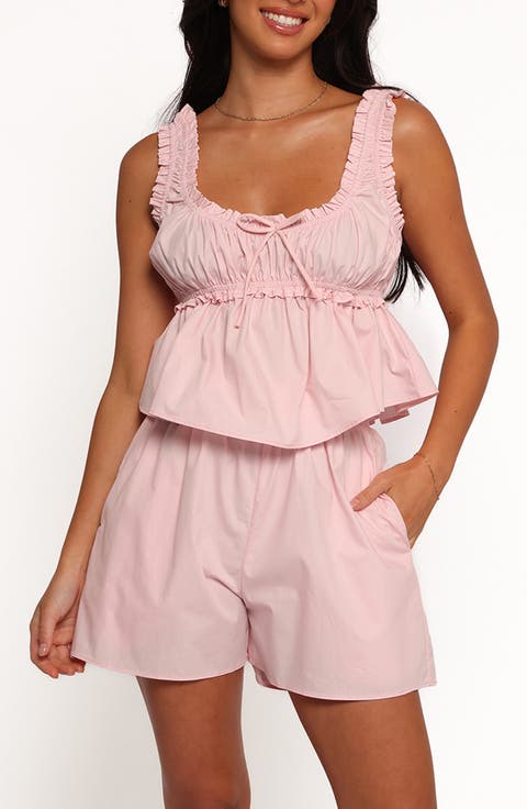Sharie Cotton Babydoll Tank & Shorts Set