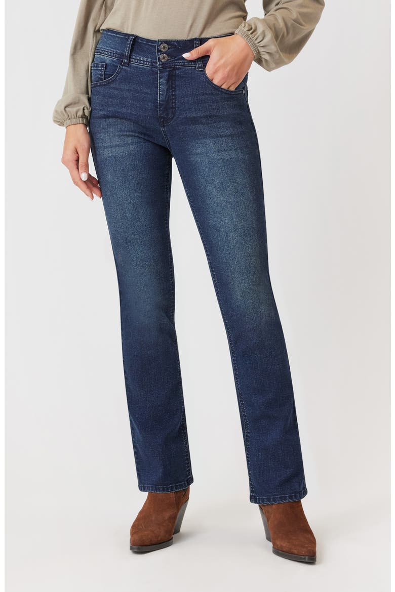 Curvy Mid Rise Bootcut Jeans, Main, color, AMARYLLIS