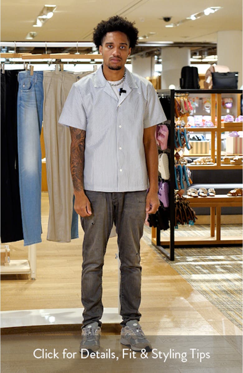 Velvetfish Stripe Seersucker Camp Shirt, sales video thumbnail