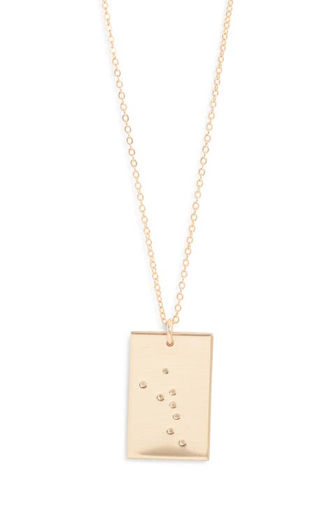 Zodiac Constellation Pendant Necklace