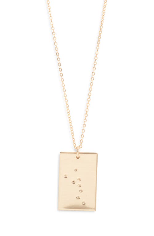 Set & Stones Zodiac Constellation Pendant Necklace In Gold