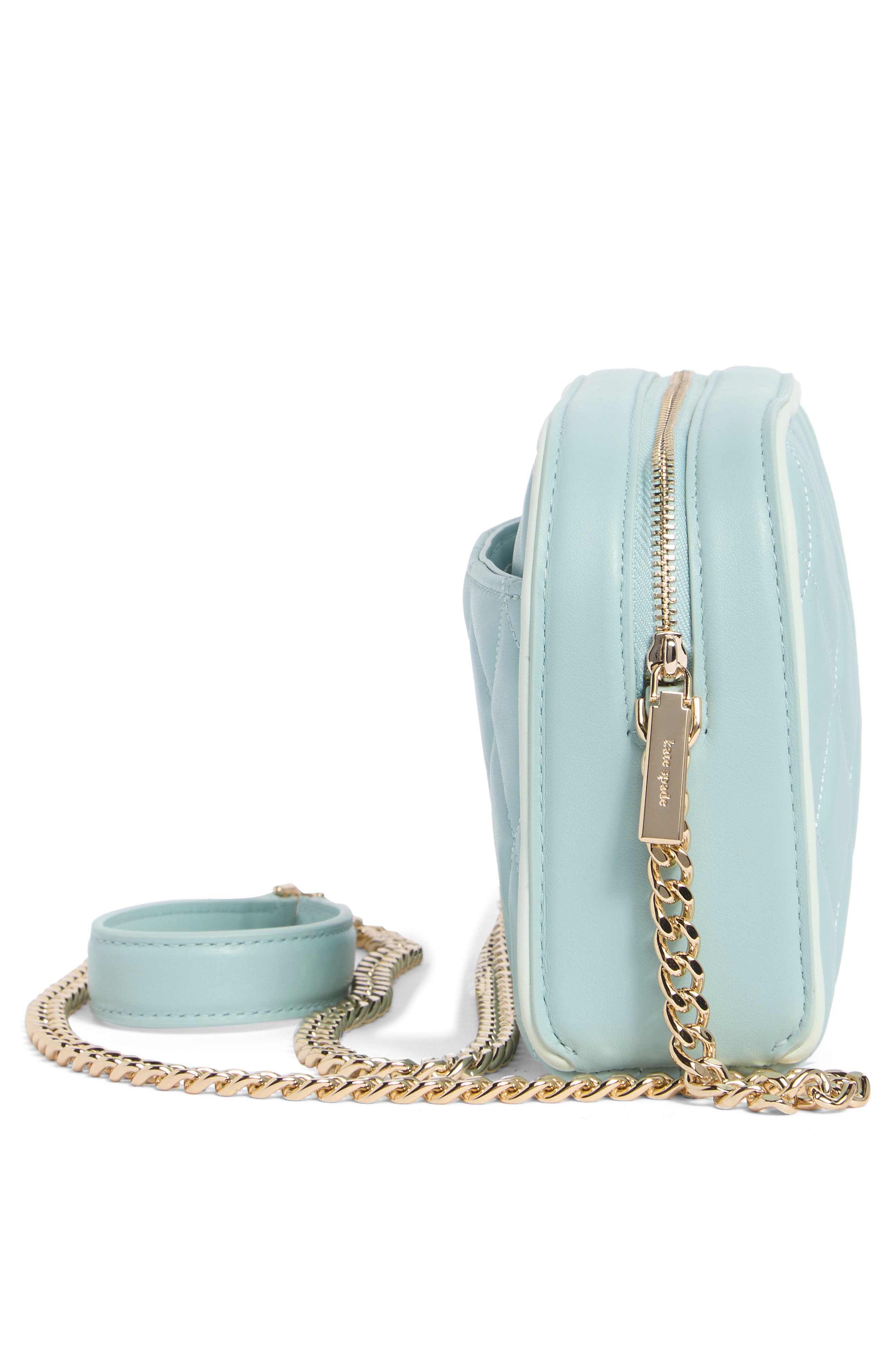 Kate Spade New York care colorblock diamond quilt leather crossbody bag, Alternate, color, Wild Sage Multi