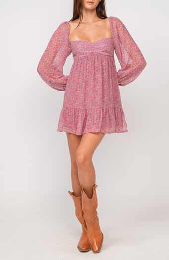 Long Sleeve Sweetheart Minidress