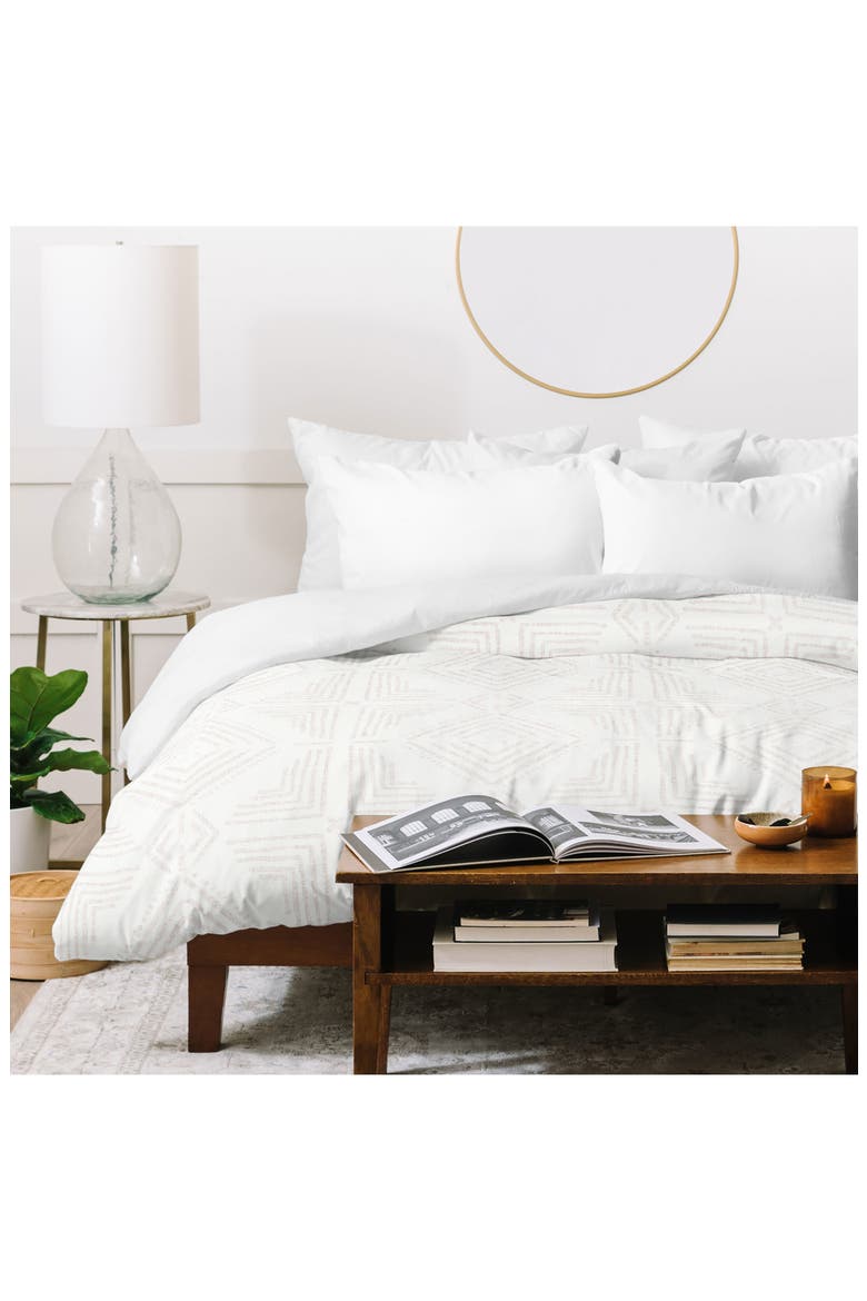Schatzi Nora Tile 2-Piece Duvet Set - Twin XL, Main, color, WHITE