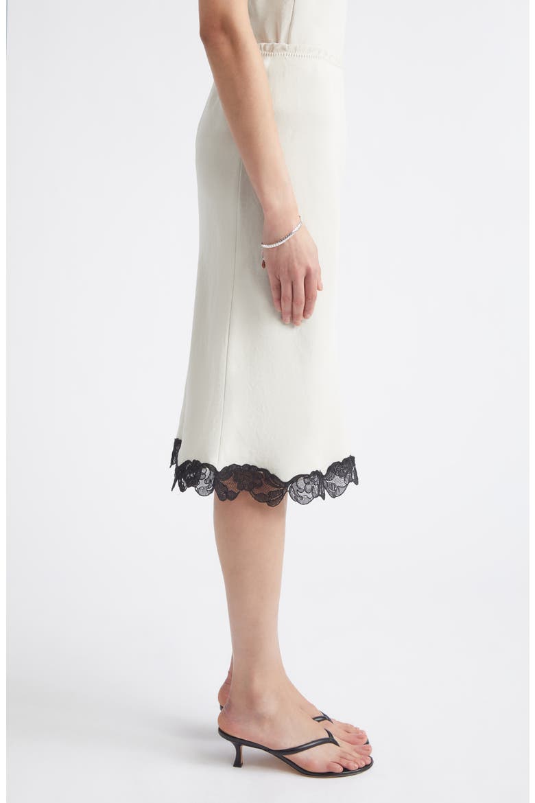 Bias Lace Midi Skirt, Alternate, color, CHAMPAGNE