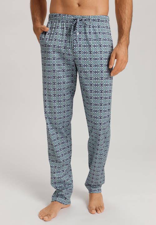 Hanro Night And Day Cotton Drawstring Pajama Pants In Tinted Mosaic