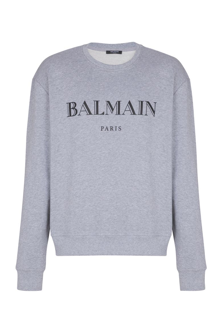 Printed Balmain Sweatshirt, Alternate, color, grey