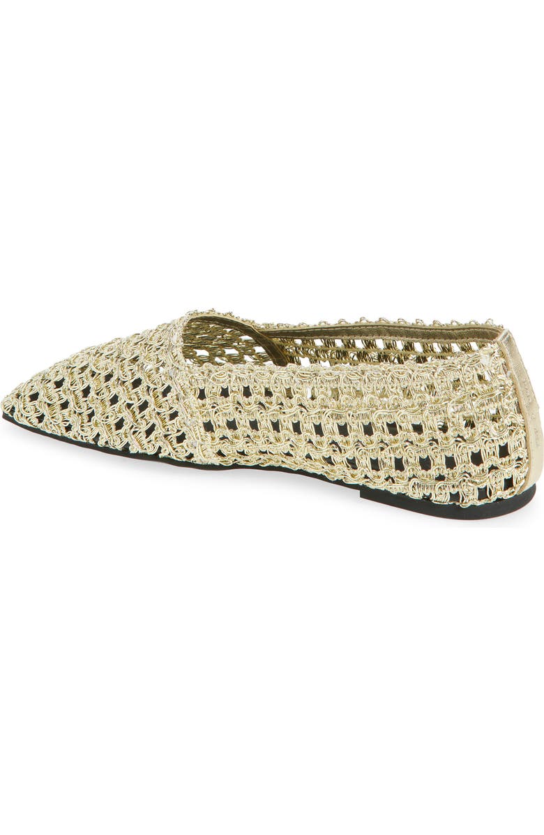 rag & bone Emma Woven Flat, Alternate, color, Gold Mesh