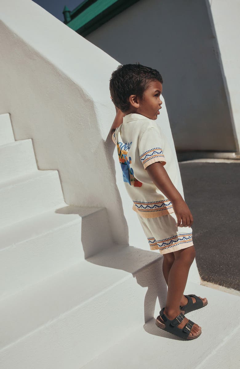 NEXT Kids' Havana Camp Shirt & Shorts Set, Alternate, color, Neutral