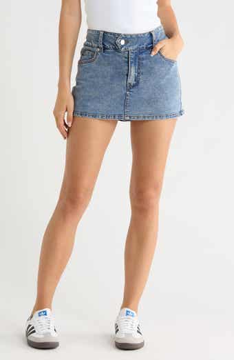 Stretch Denim Miniskirt
