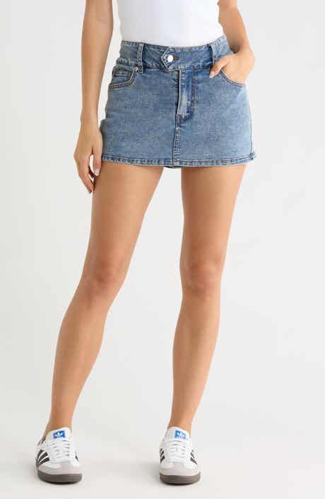 Stretch Denim Miniskirt