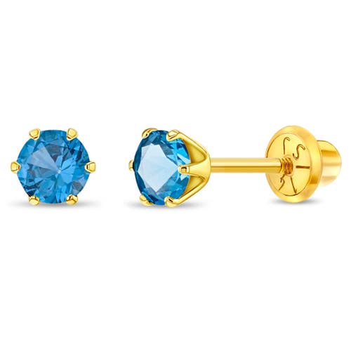 In Season Jewelry 14k Classic Prong Solitaire Earrings in December at Nordstrom