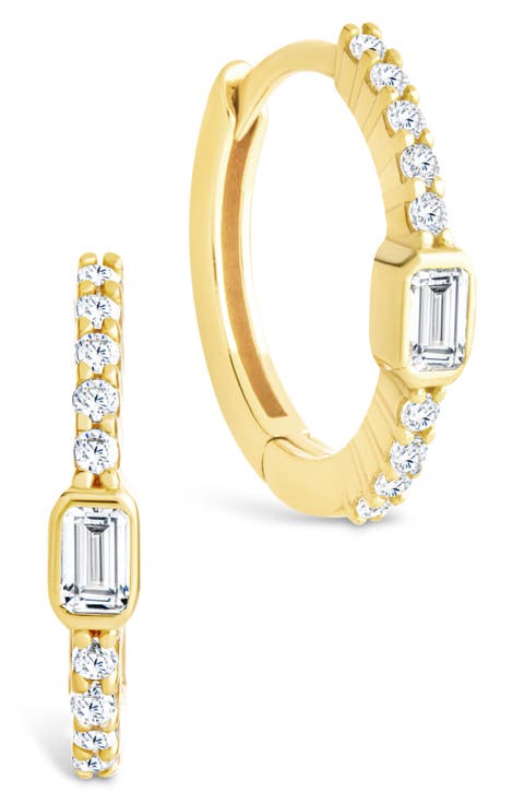 Cubic Zirconia Hoop Earrings