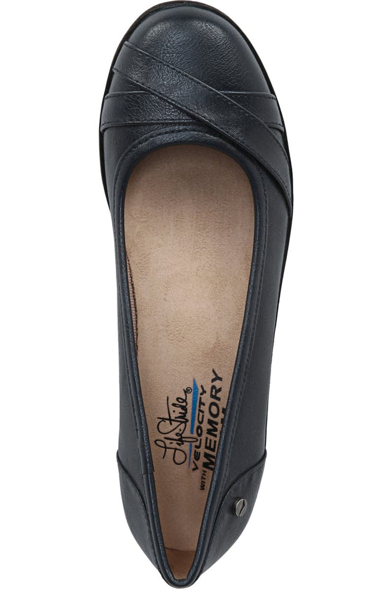 LifeStride Loyal Wedge Flat, Alternate, color, Navy